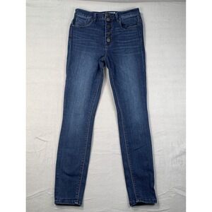 Unpublished Anthropologie Skinny Jeans Women's 27 Dark Wash 27x28 Button Fly